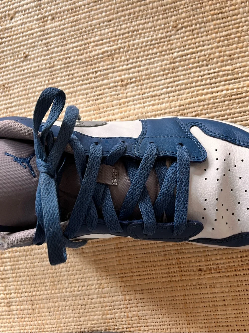 Low Top Sneakers in Navy/White